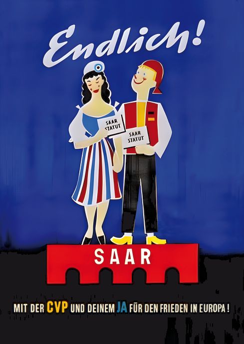 Saarstatut-Ausstellung, Werbeplakat CVP